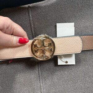 1" Reversible Tory Burch Belt - Sweet Melon & Tidal